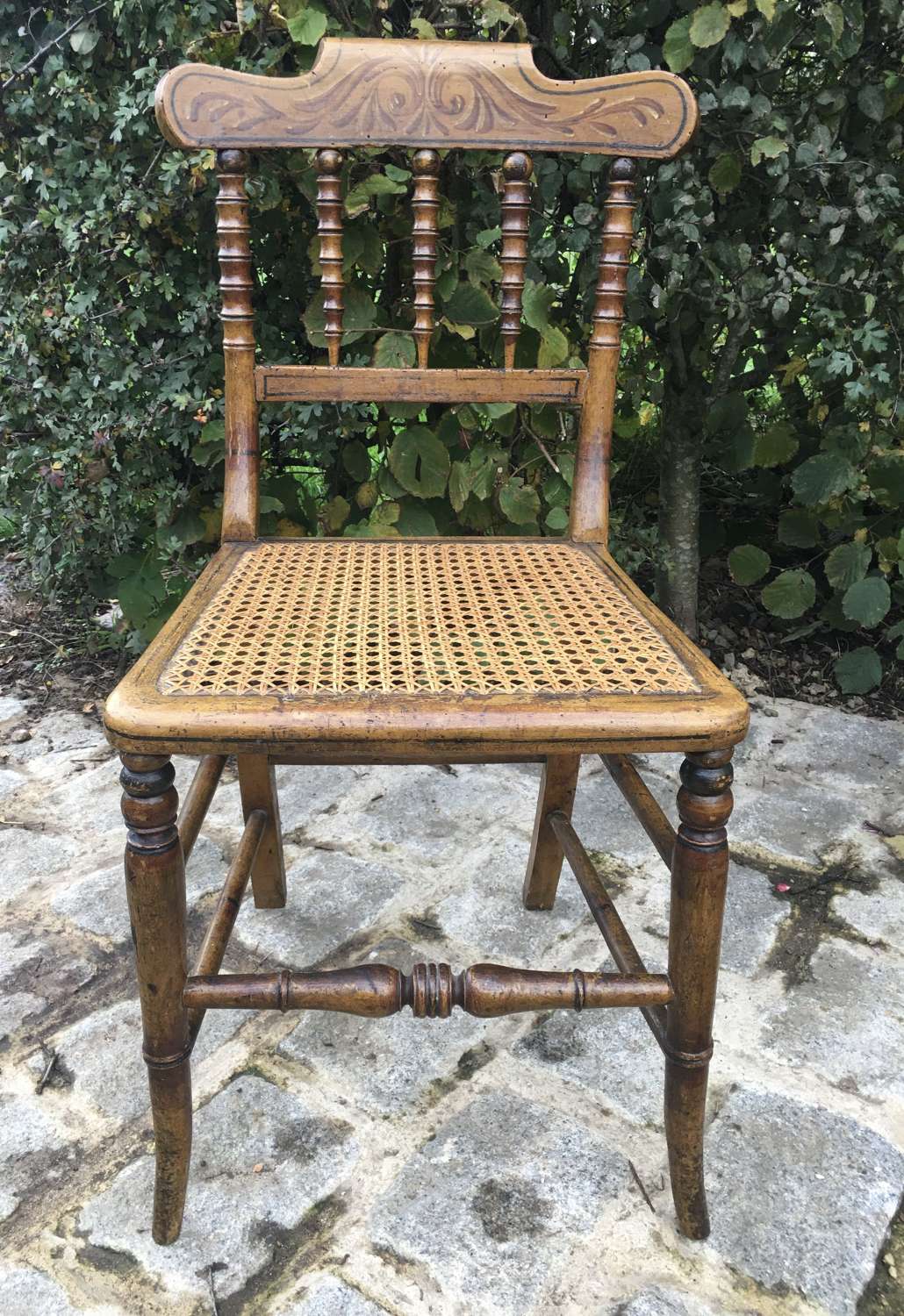 EARLY 19TH CENTURY ORIGINAL PAINTED CHAIR.
