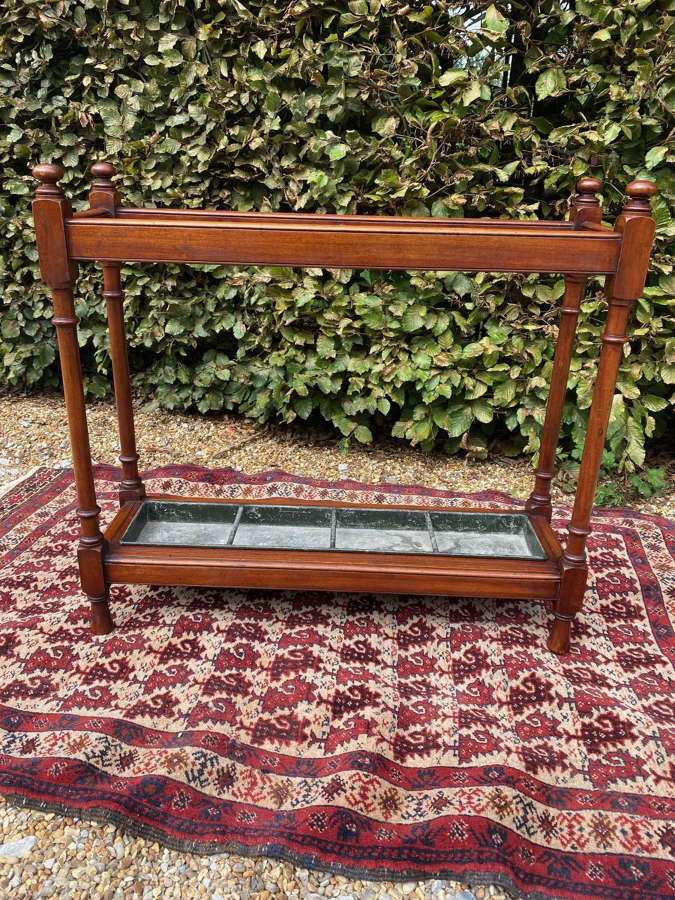 Early 1900's Mahogany Four Section Stick Stand