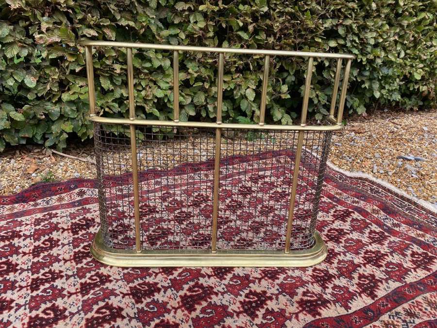 Quality Victorian Brass and Mesh FireGuard.